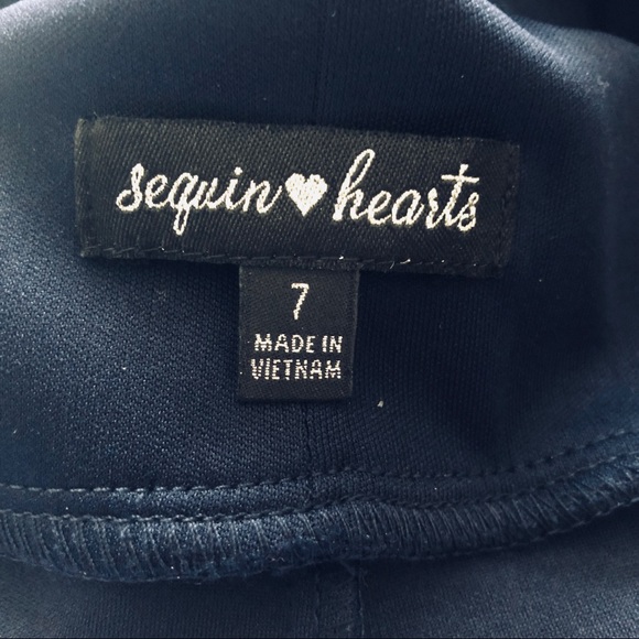 Sequin Hearts - Navy Dress - Picture 5 of 8